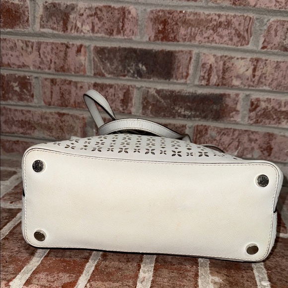 Michael Kors Hayley Perforated White Tote handbag - Picture 7 of 13